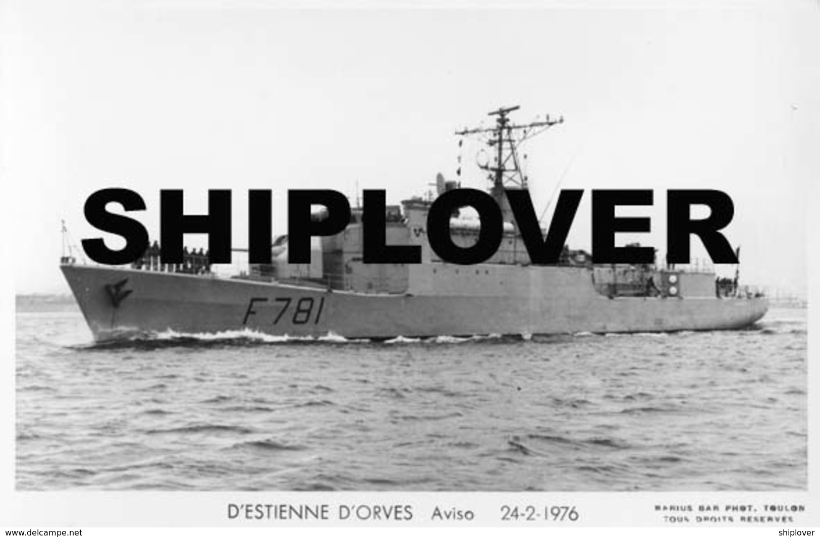 Aviso D'ESTIENNE D'ORVES (Marine Nationale) - Carte Photo éditions Marius Bar - Bateau/ship/schiff - Warships