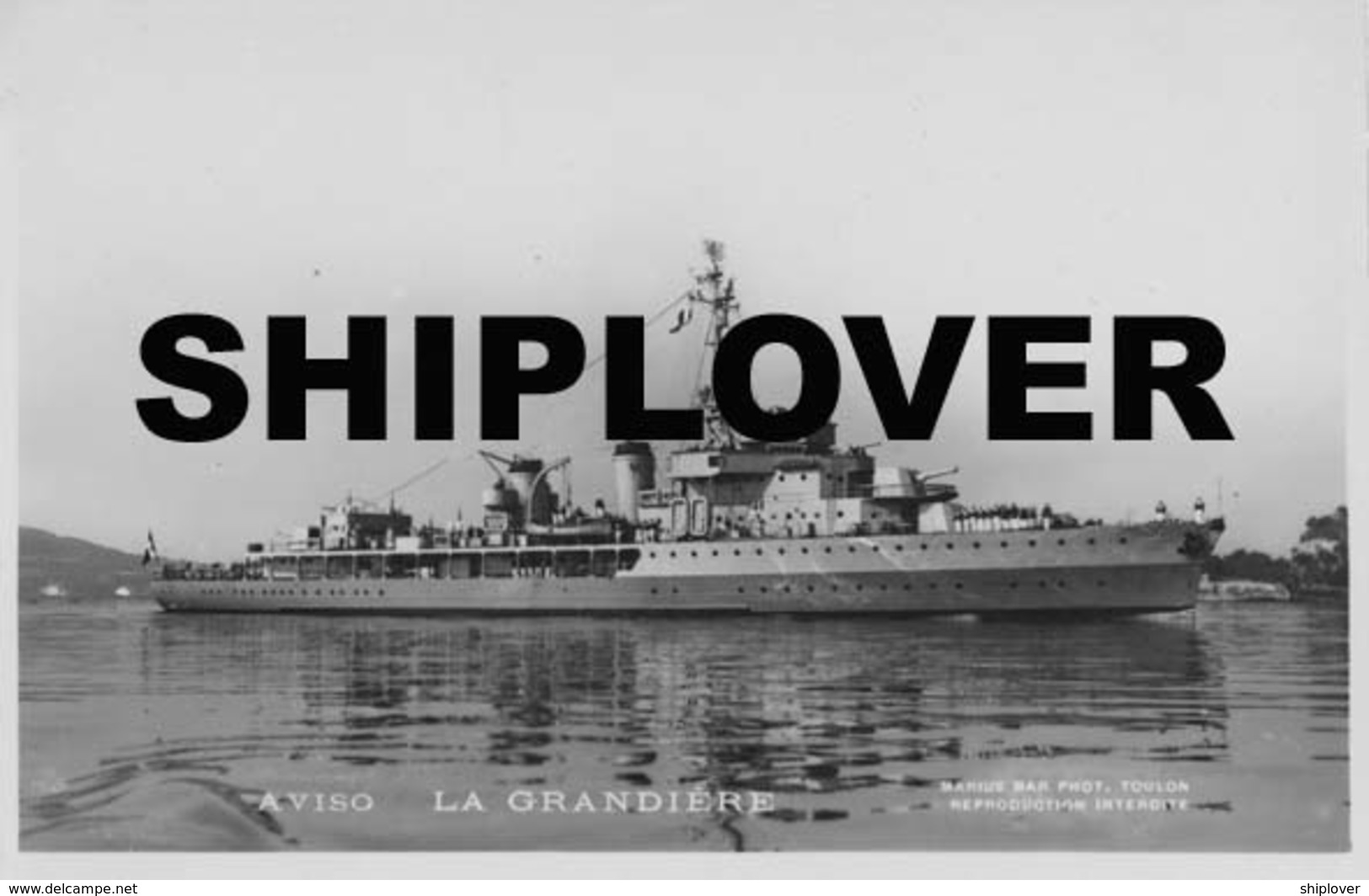 Aviso Colonial LA GRANDIERE (Marine Nationale) - Carte Photo éditions Marius Bar - Bateau/ship/schiff - Guerre