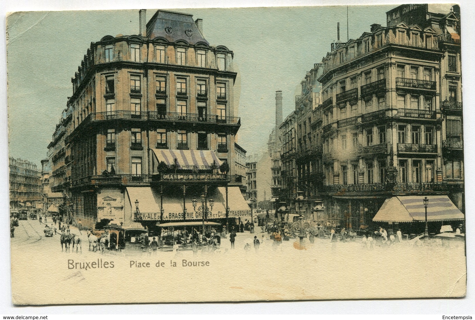 CPA - Carte Postale - Belgique - Bruxelles - Place De La Bourse - 1904 (SV5939) - Places, Squares