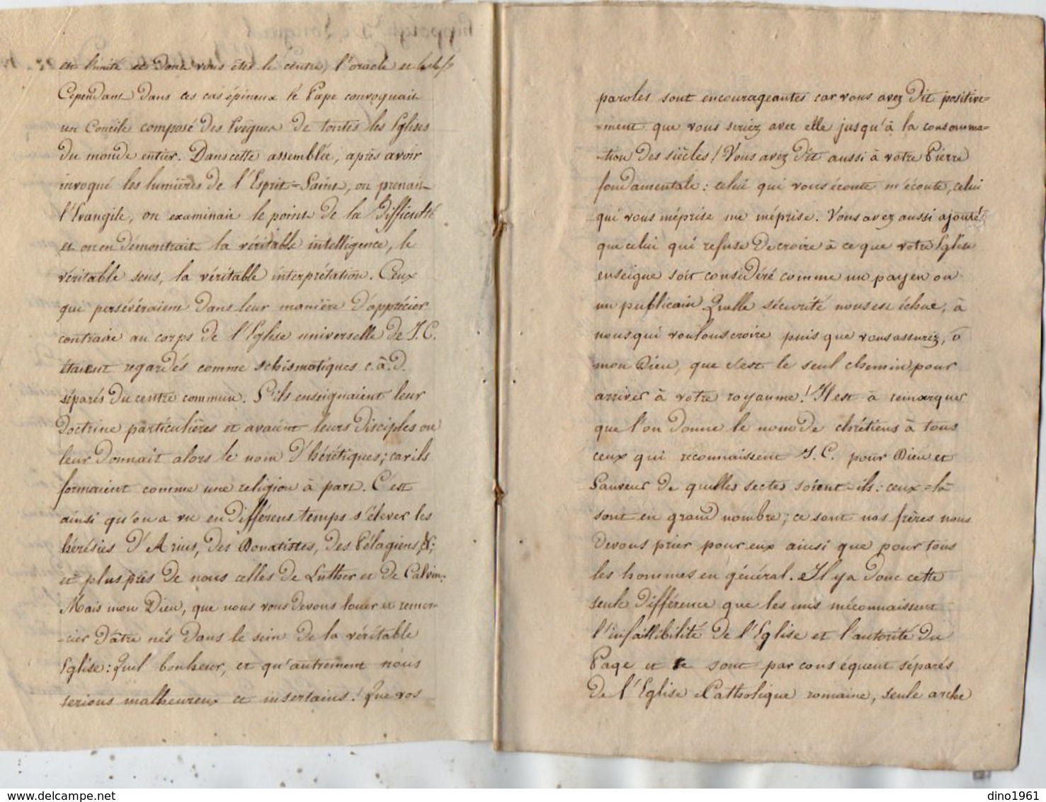 VP13.113 - Religion - 1827 - Petit Manuscrit X 3 De Mr Hippolyte De LONGUEIL - Manuscrits