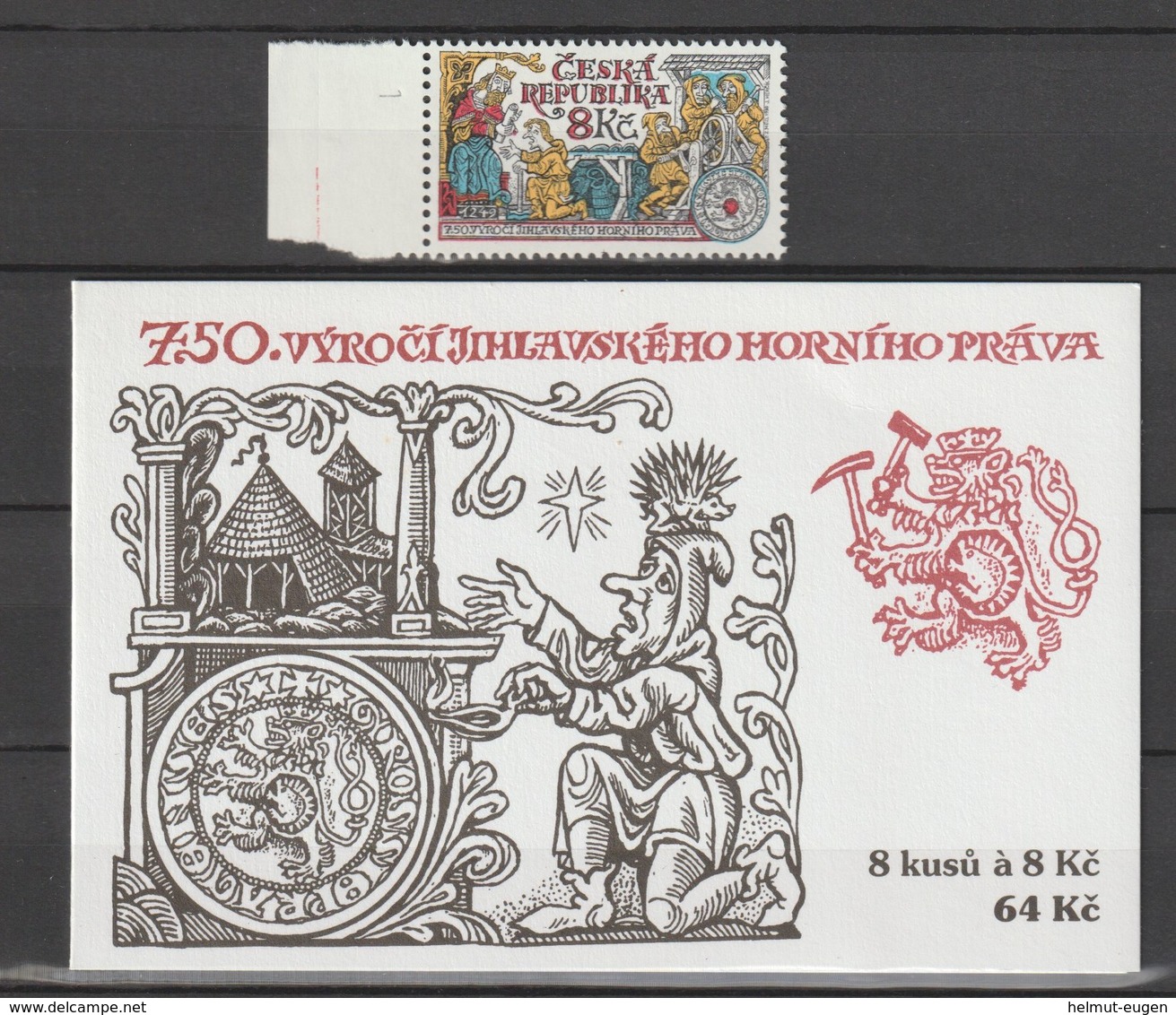 MiNr. 223 Tschechische Republik / 1999, 23. Juni. 750 Jahre Bergbaurecht Von Iglau (Jihlava). - Ungebraucht