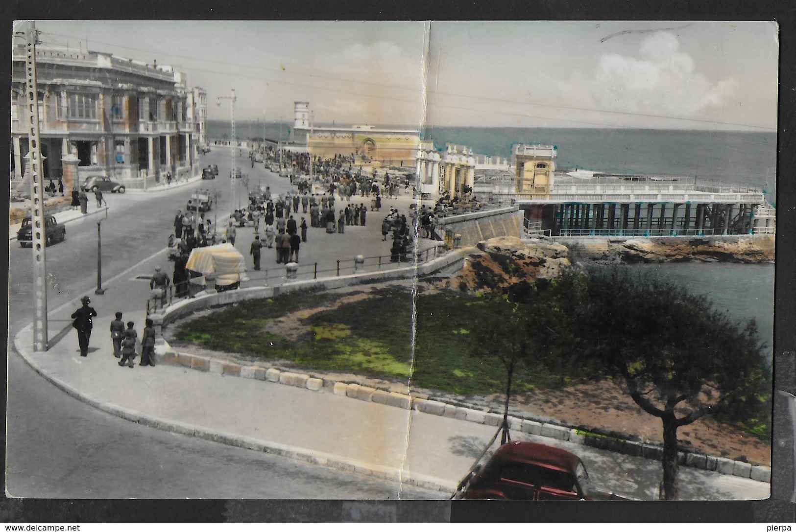 MALTA - GHAR-ID-DUD - SLIEMA - PASSEGGIATA - ANIMATA - FORMATO PICCOLO - VIAGGIATA  1957 FRANCOBOLLO ASPORTATO - Malta