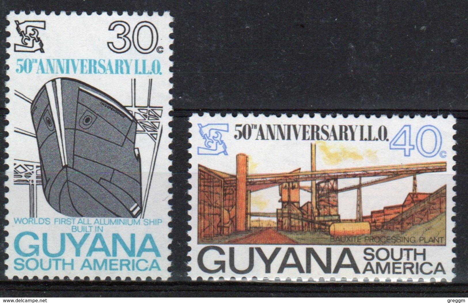 Guyana 1969 Set Of Stamps To Celebrate 50th Anniversary Of I.L.O. - Guyana (1966-...)
