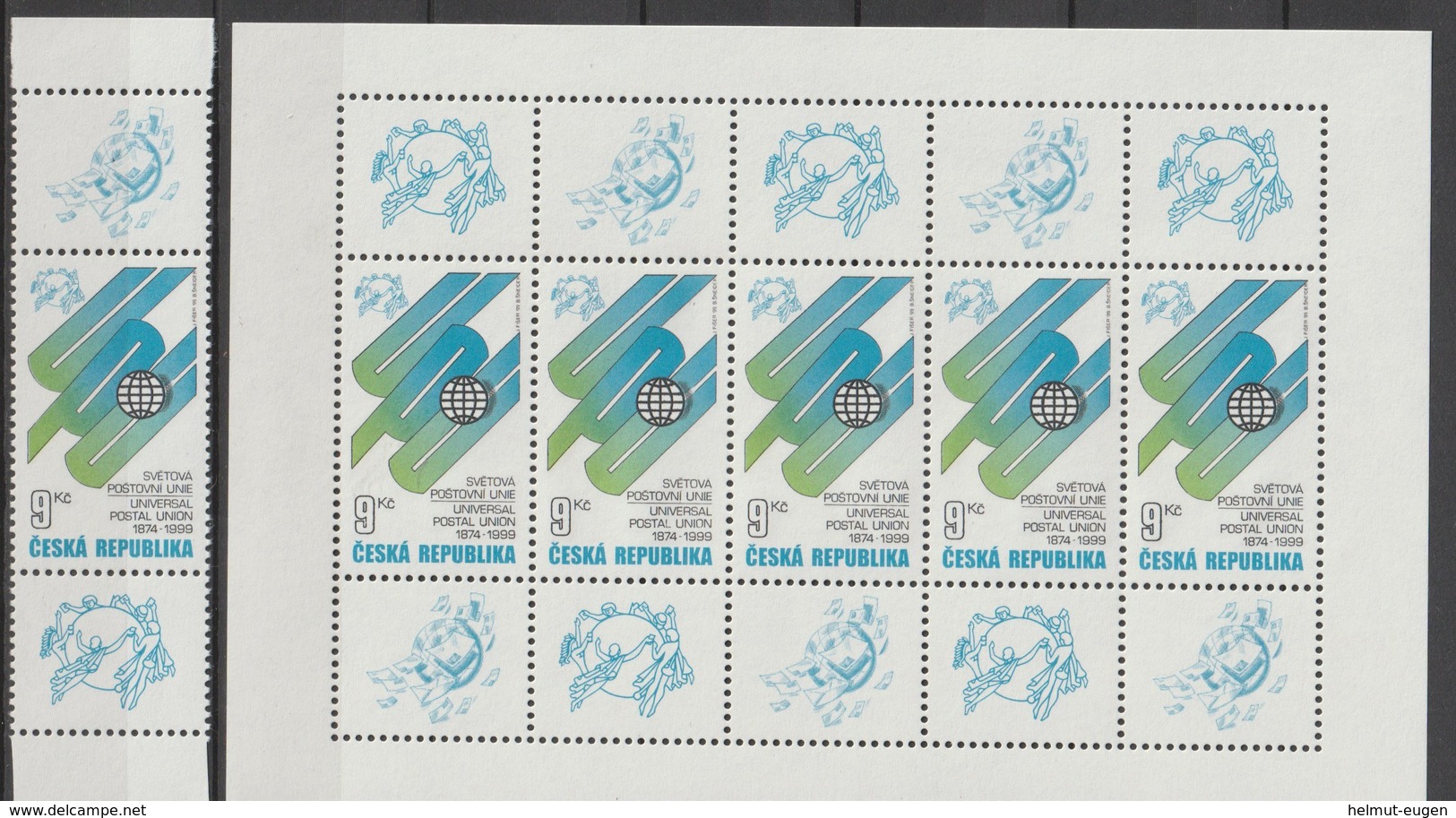 MiNr. 224 Tschechische Republik / 1999, 23. Juni. 125 Jahre Weltpostverein (UPU). - Ungebraucht