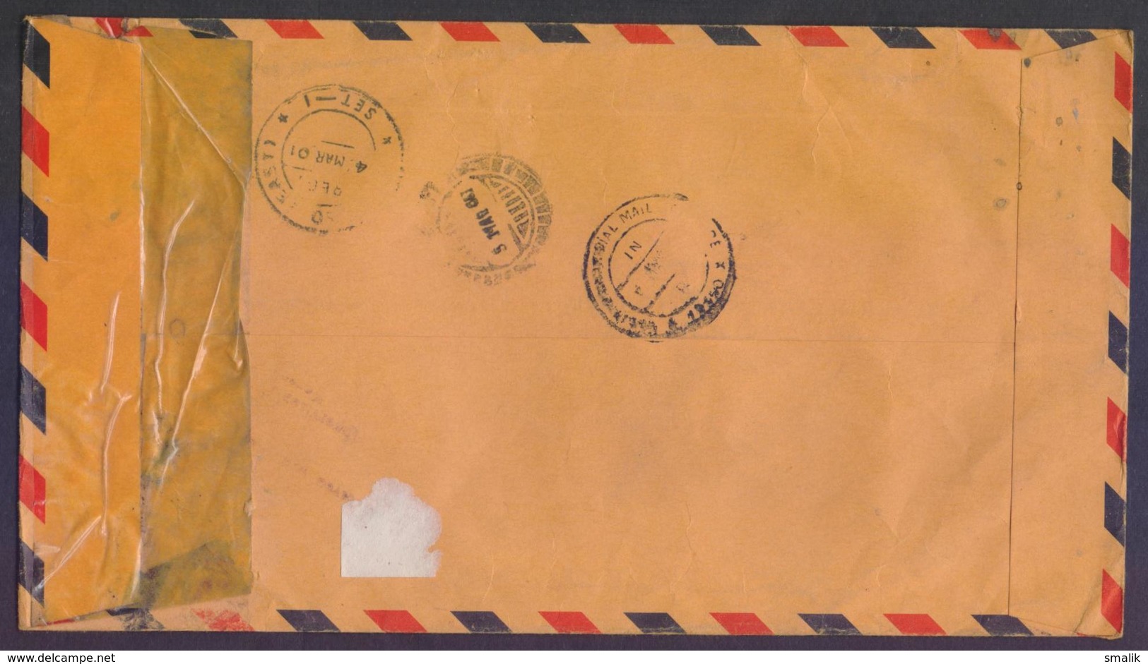 Fruits Flowers, Postal History Big Cover From TAIWAN, Registered Express Used 2001 - Covers & Documents
