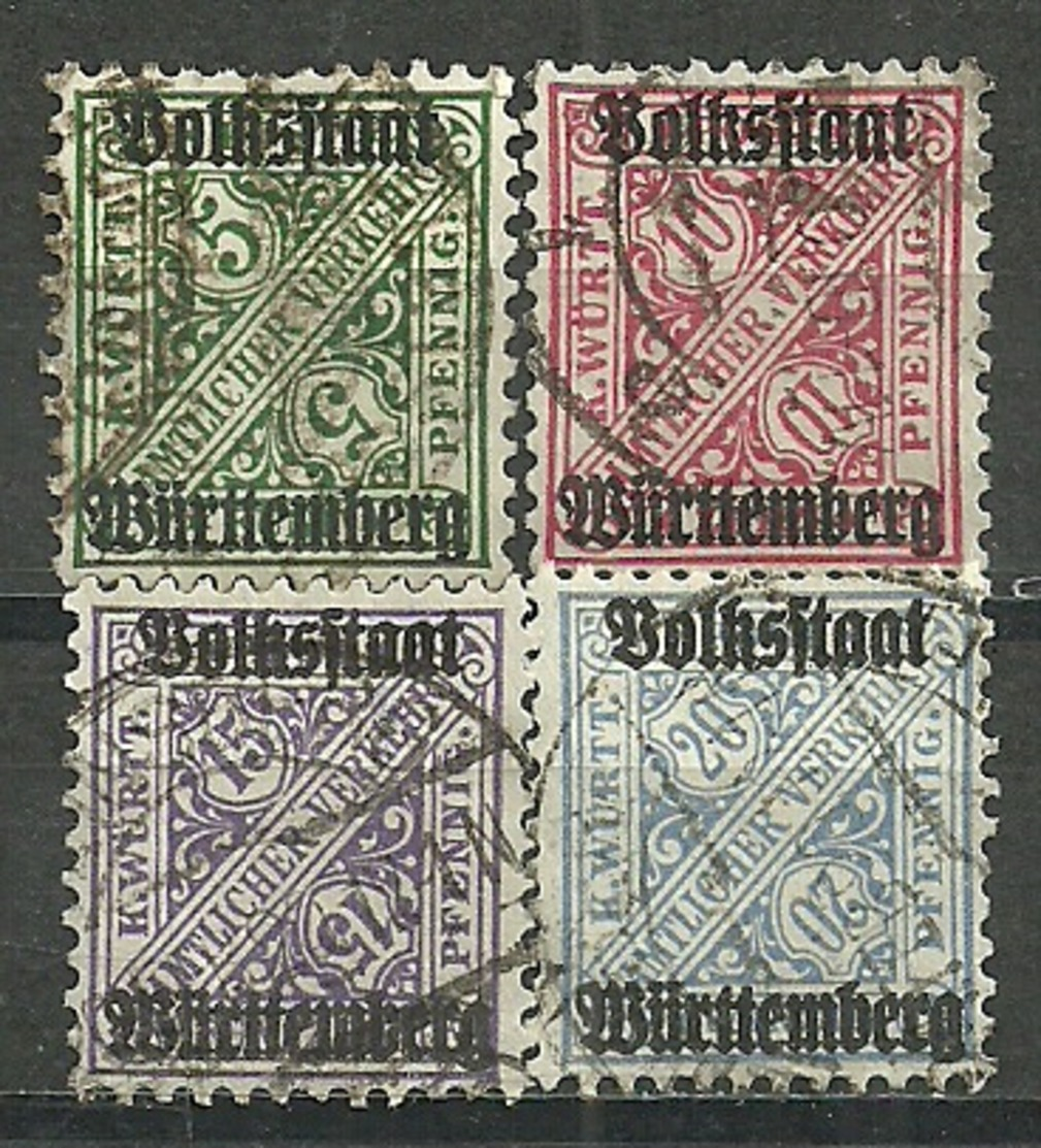 Württemberg,  Aus Nr. 260-64, Gestempelt - Other & Unclassified