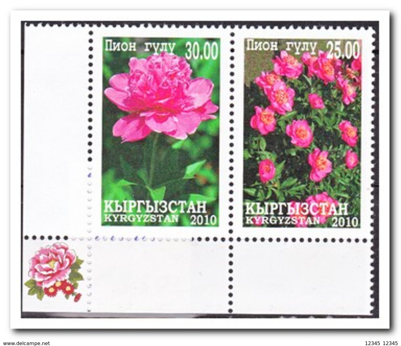 Kirgistan 2010, Postfris MNH, Flowers - Kirgizië