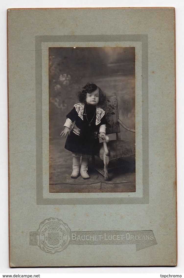 Photographie Bauchet-Lucet Orléans Enfant Fillette Photo 14,5cm X 10,5cm - Autres & Non Classés