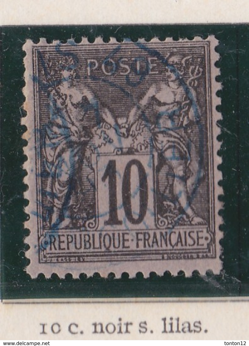 Timbre 10 Cts NOIR S LILAS BRUN  Oblitérés - 1876-1898 Sage (Type II)