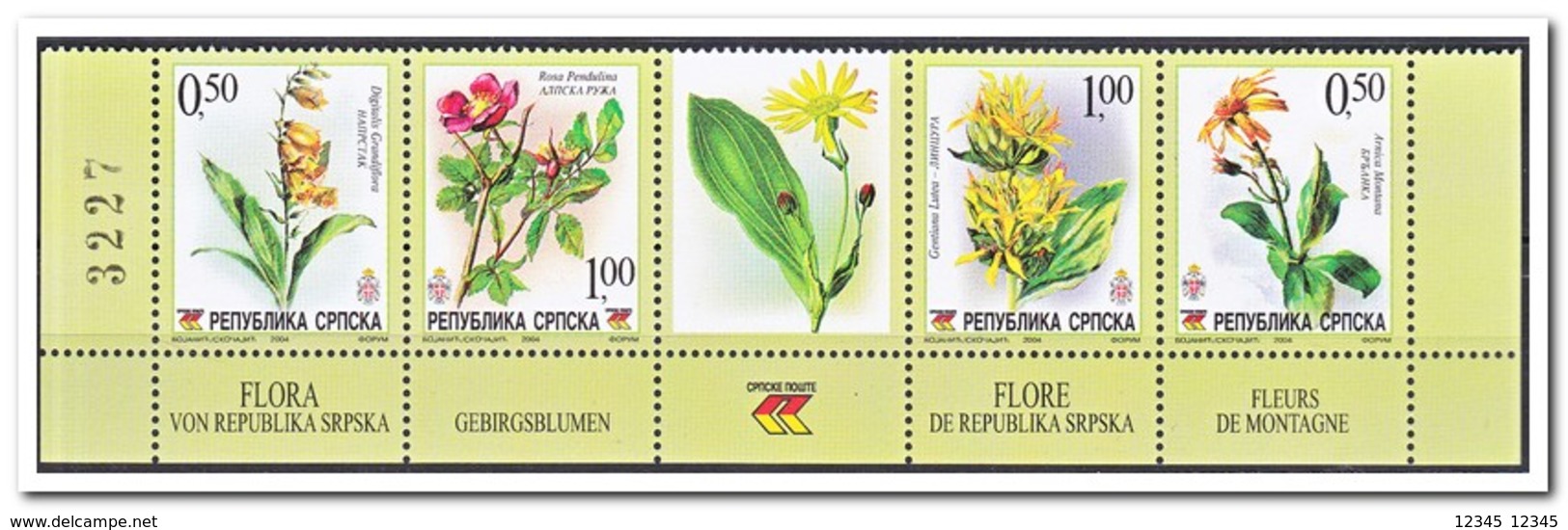 Bosnië & Herzegovina ( Servisch ) 2004, Postfris MNH, Flowers - Bosnië En Herzegovina