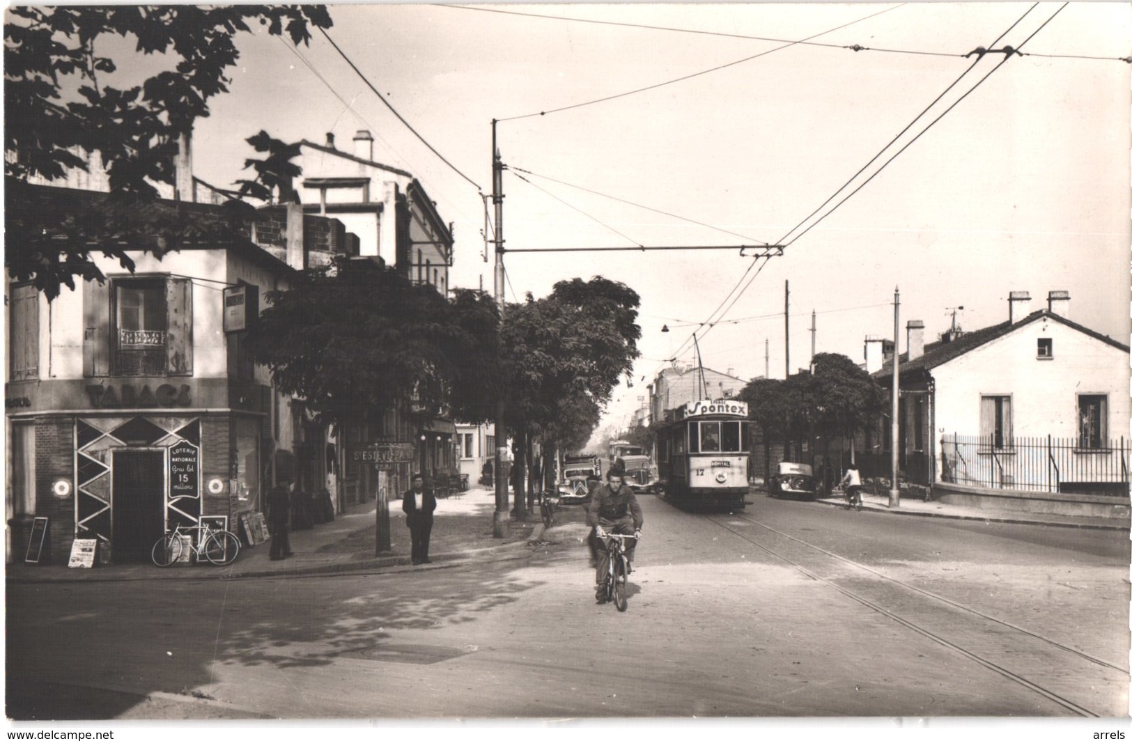 FR66 PERPIGNAN - L'hoste 96 - Avenue Maréchal Joffre- Tramway - Pub SPONTEX - Devanture Tabac - Citroen - Animée - Belle - Perpignan