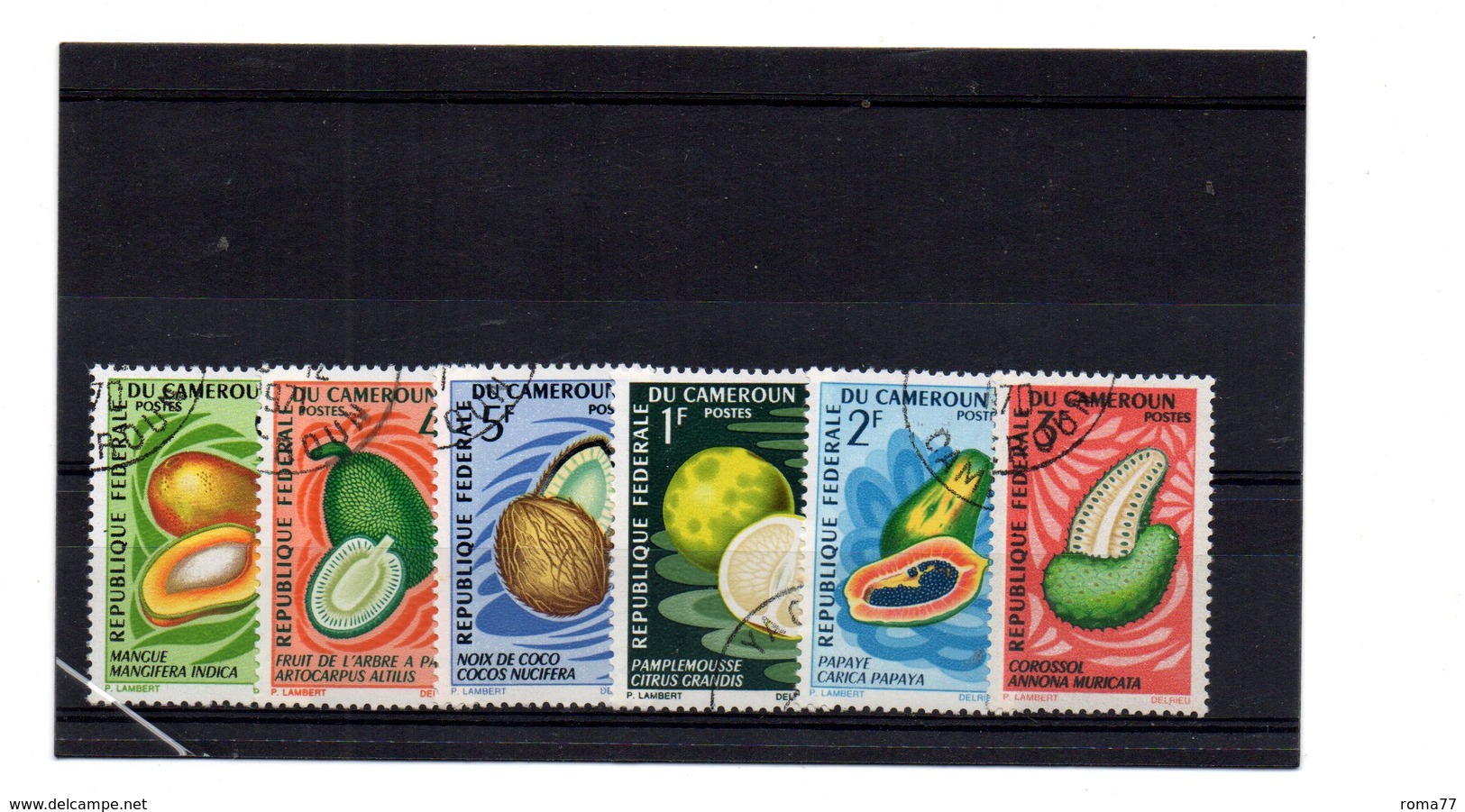 EDY 890 - CAMEROUN , 6 Valori Usati A Tema FRUTTA - Camerun (1960-...)