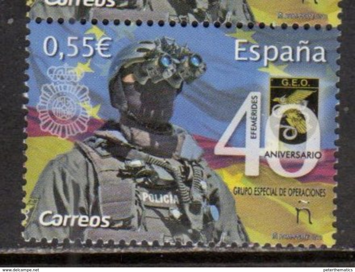 SPAIN, 2018, MNH, POLICE, SPECIAL OPERATIONS  FORCE,  1v - Police - Gendarmerie