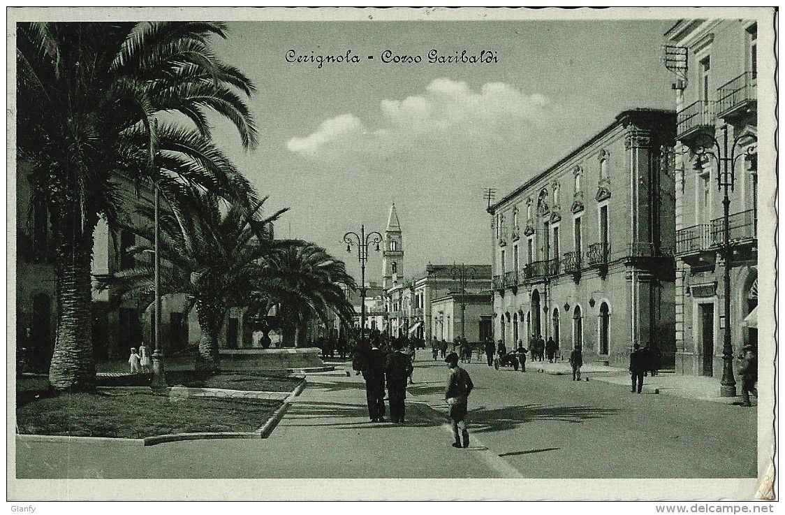 CERIGNOLA CORSO GARIBALDI 1942 ANIMATA - Cerignola