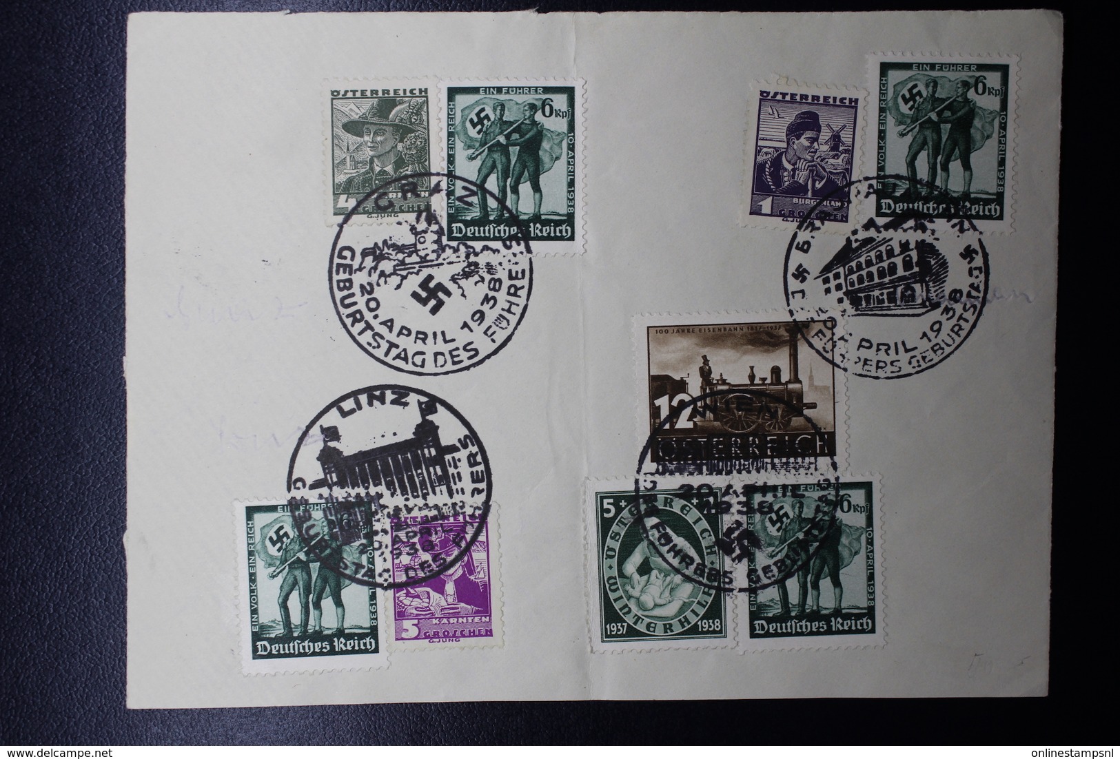 Austria Anschluss and Occupation related letters, cards, fragments and stamps, collection.