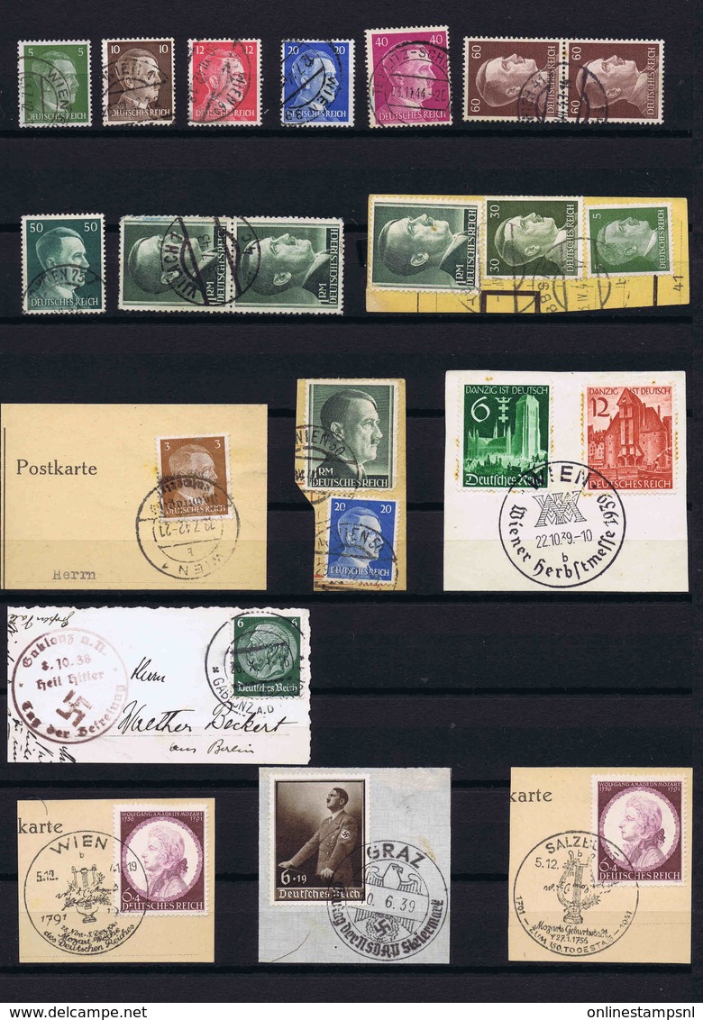 Austria Anschluss and Occupation related letters, cards, fragments and stamps, collection.