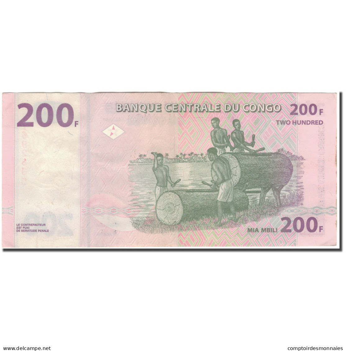 Billet, Congo Democratic Republic, 200 Francs, 2000-06-30, KM:95a1, SUP - République Démocratique Du Congo & Zaïre