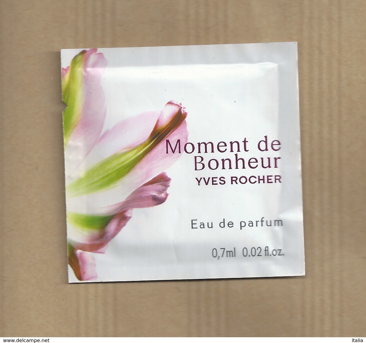 POCHETTE ECHANTILLON SACHET POCKET MOMENT DE BONHEUR EDP * YVES ROCHER - Modern (from 1961)