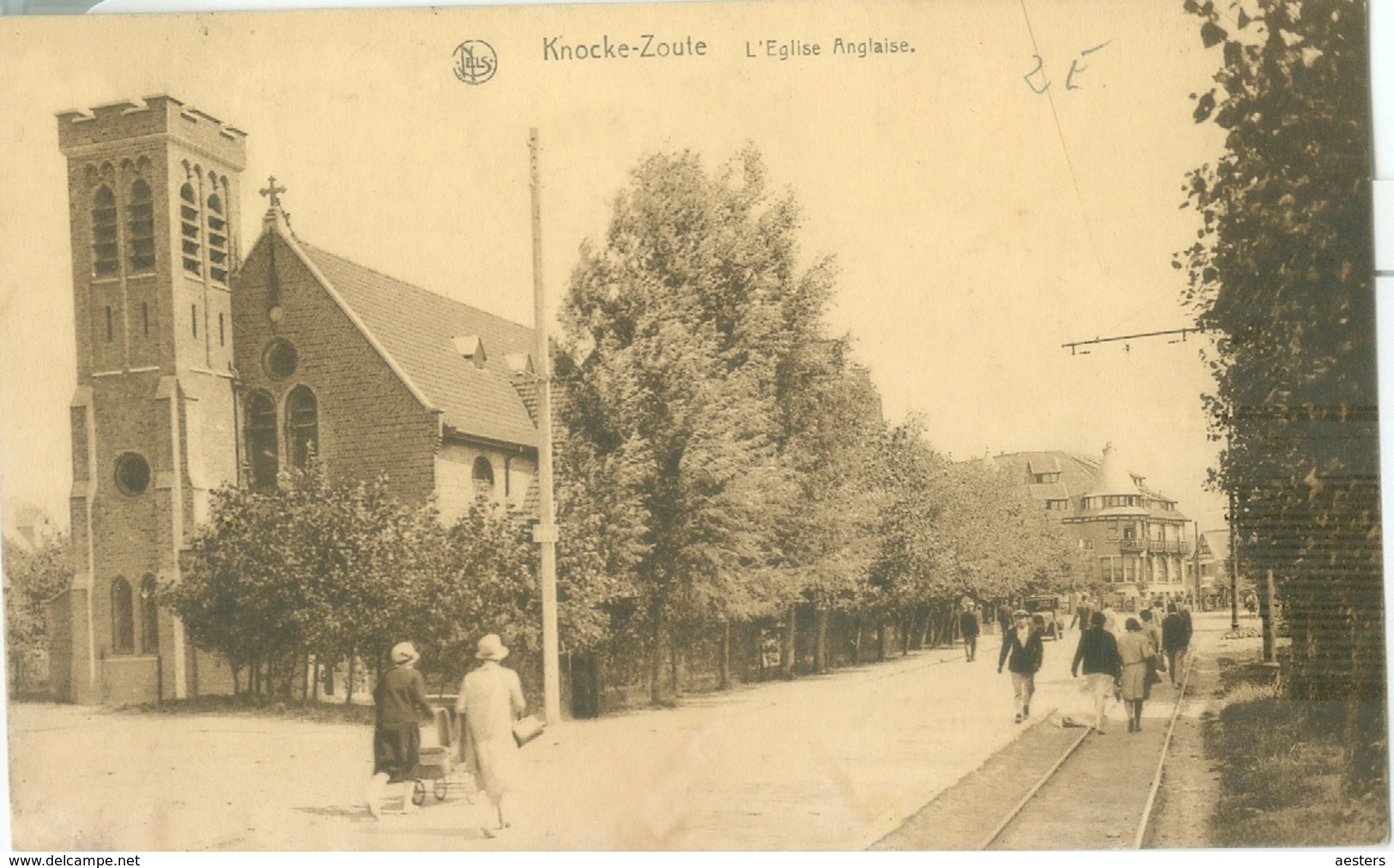 Knocke-Zoute 1930; L'Eglise Anglaise - Voyagé. (Thill - Bruxelles) - Knokke