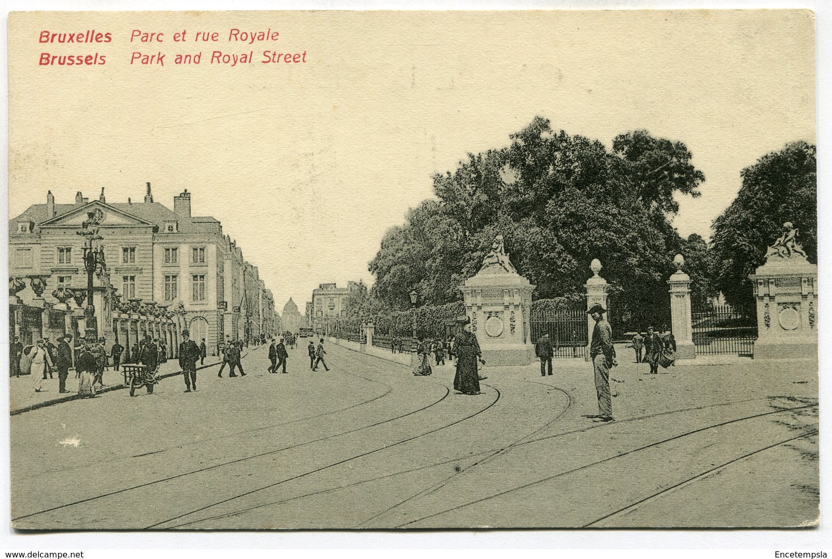 CPA - Carte Postale - Belgique - Bruxelles - Parc Et Rue Royale (SV5943) - Personnages Célèbres