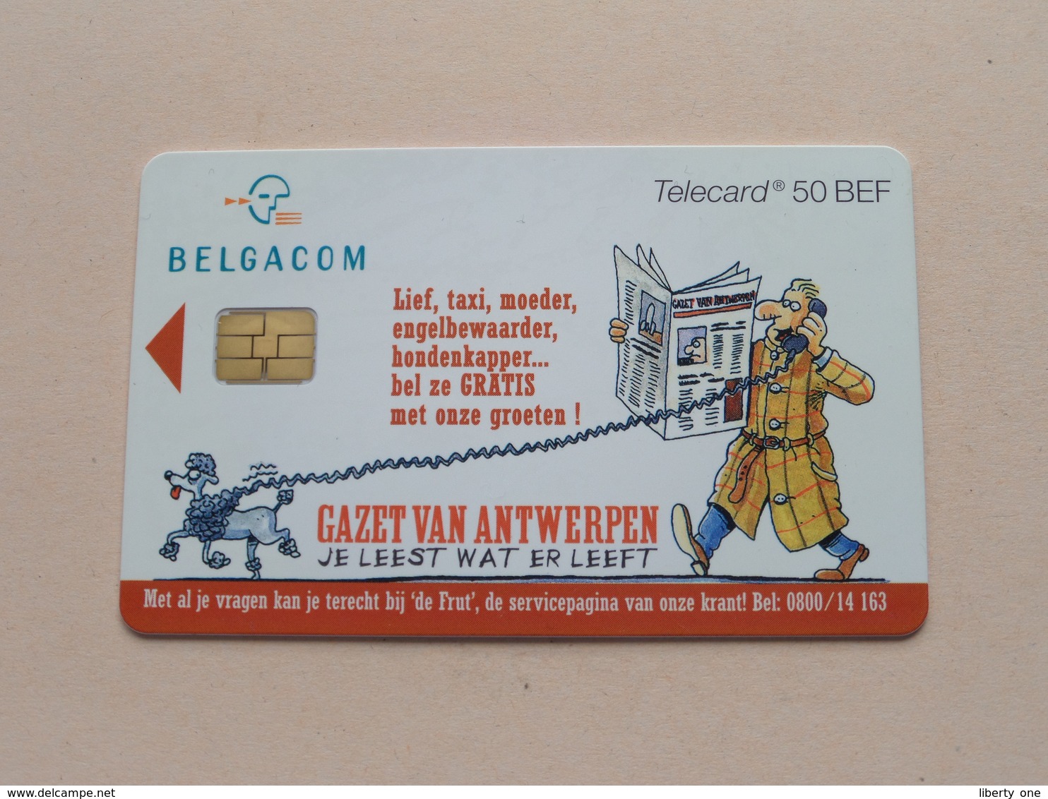 GAZET VAN ANTWERPEN - 2000 Belgacom / Telecard 50 Bef ! - With Chip