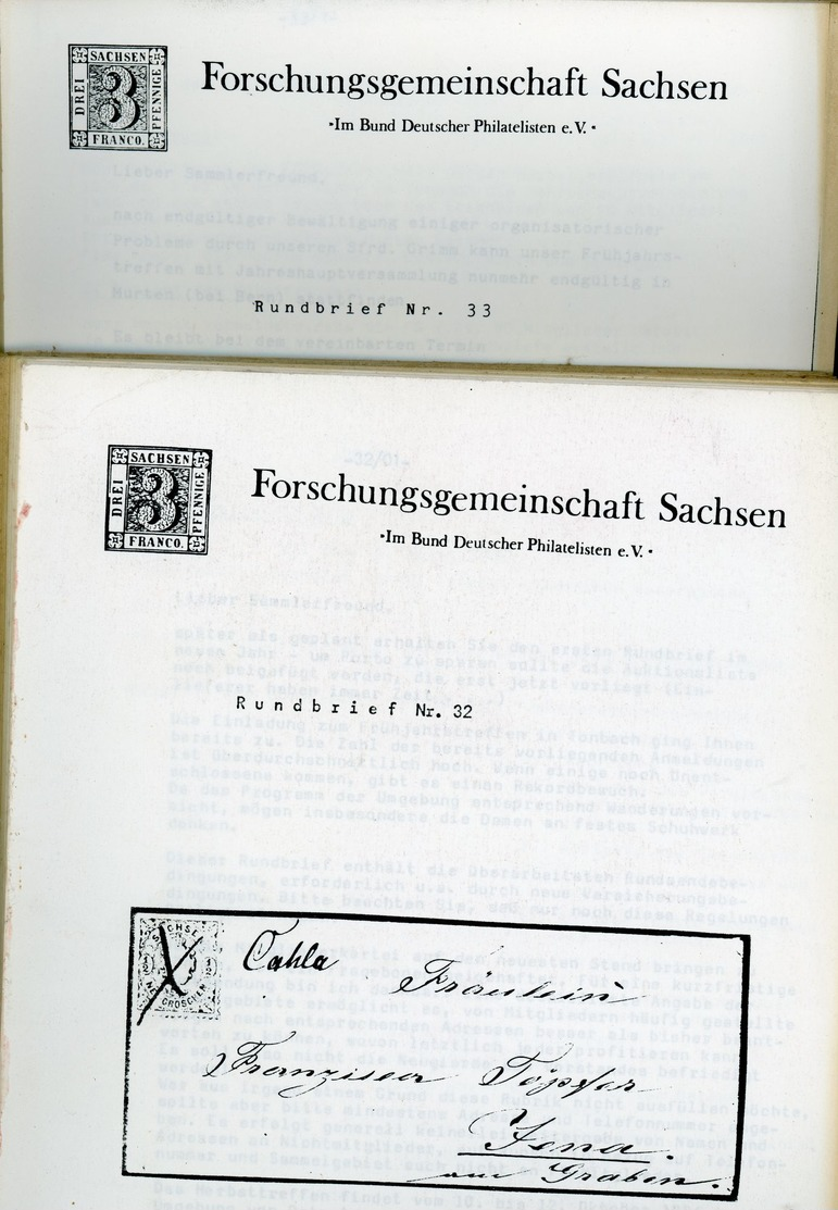 ArGe Sachsen Rundbriefe Nr. 32 + 33 - Jahrgang 1986 - Sachsen