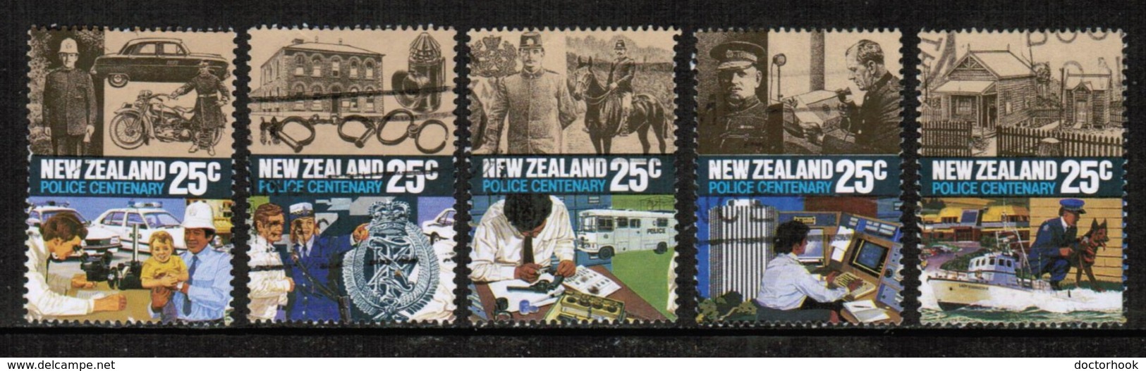 NEW ZEALAND  Scott # 843 A-e VF USED (Stamp Scan # 420) - Usati