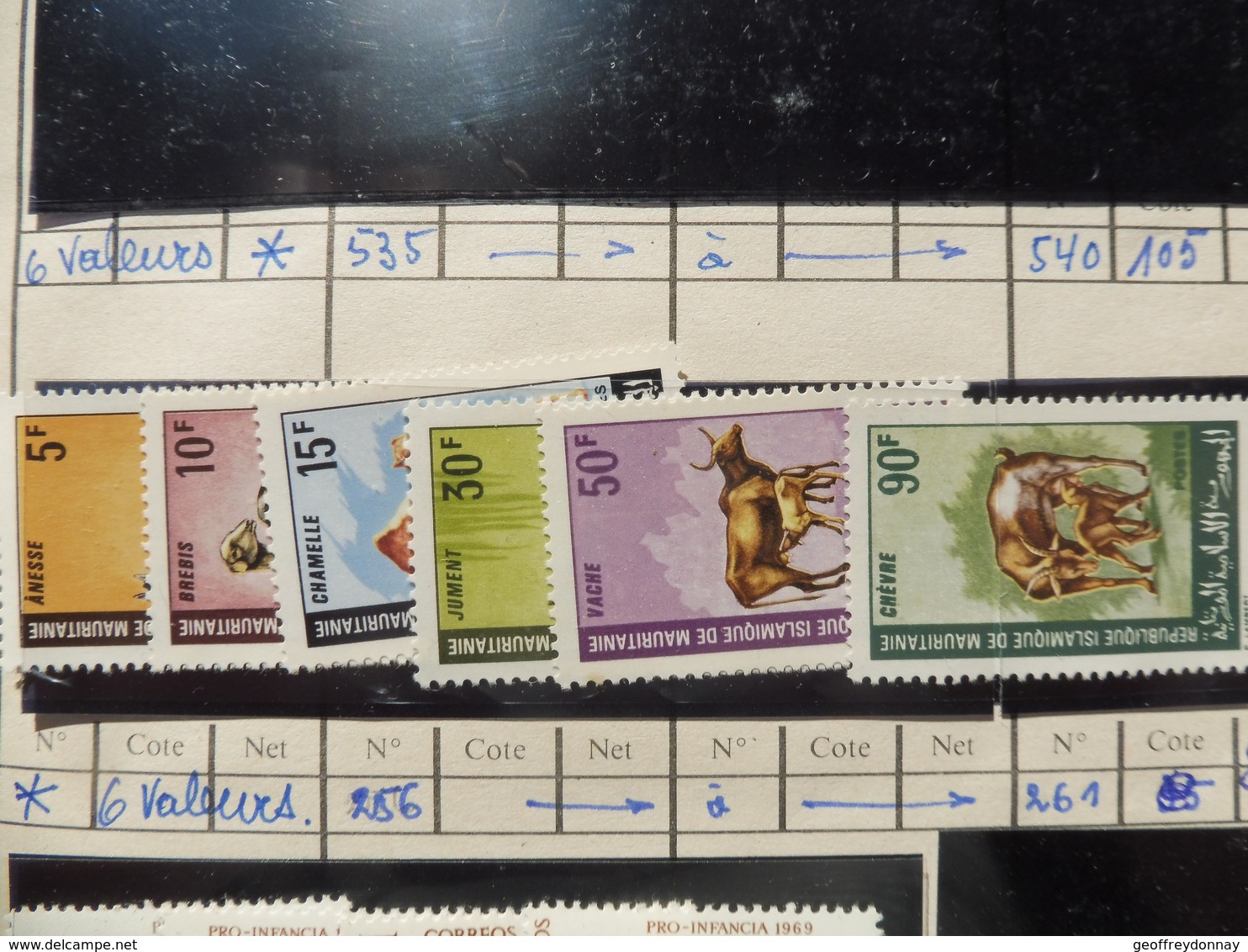 Timbre Animaux Mauritanie *  256/61 ( Vache, Ane, Brebis, Etc )/ Dieren - Mauritanie (1960-...)