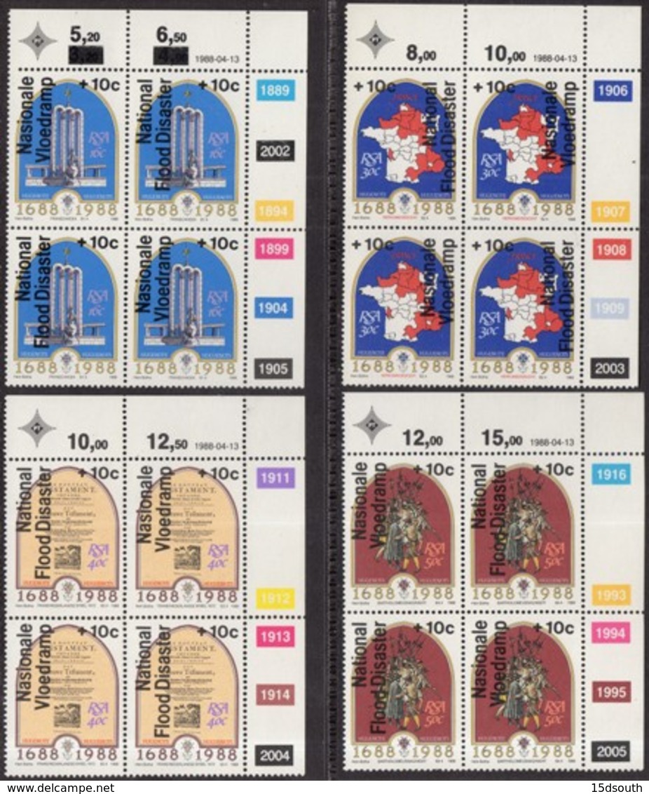 South Africa - 1988 National Flood Disaster Control Block Set (**) # SG 641-648 - Blocks & Sheetlets