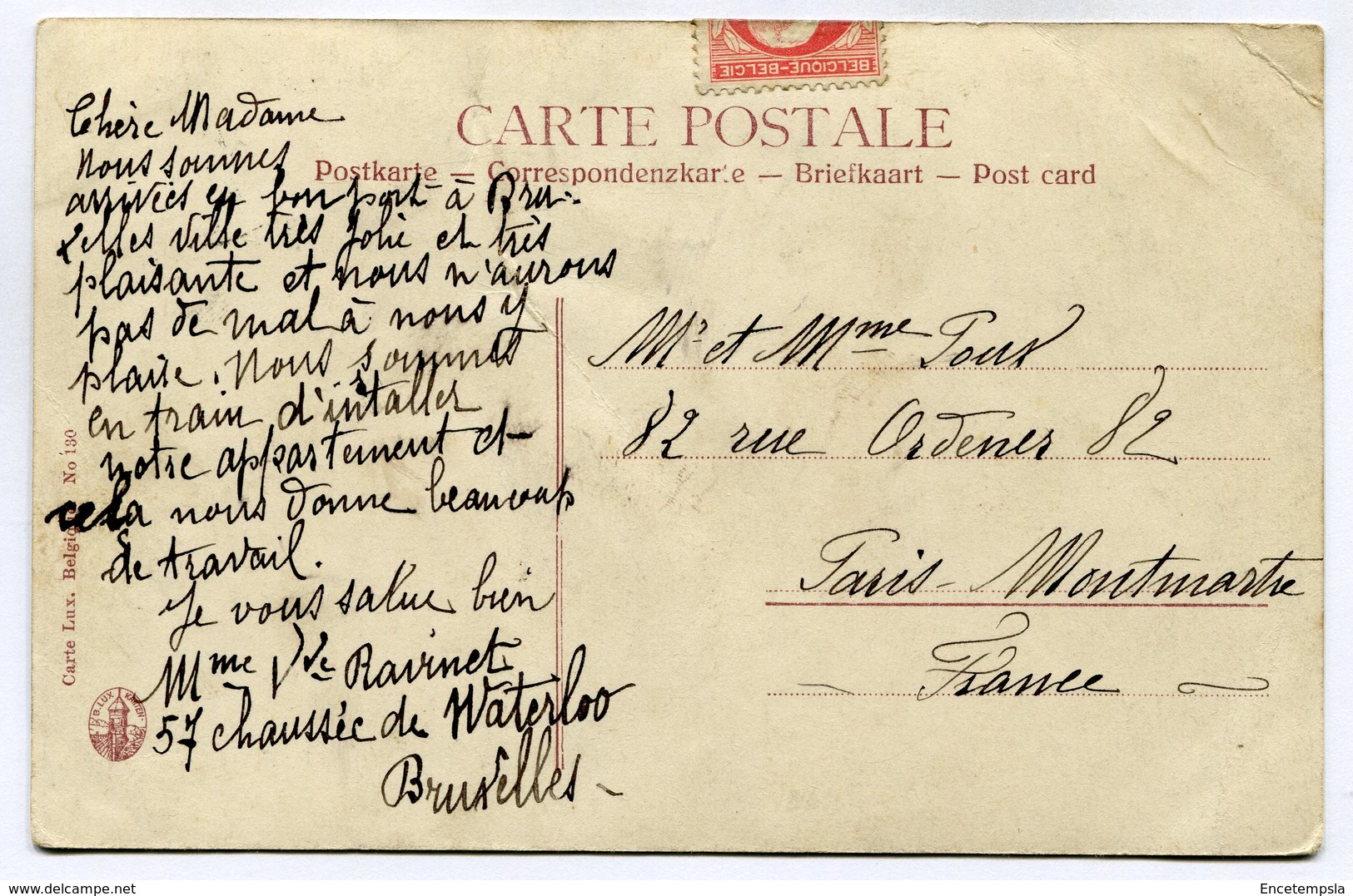 CPA - Carte Postale - Belgique - Bruxelles - Place Des Martyrs - 1909  (SV5948) - Places, Squares