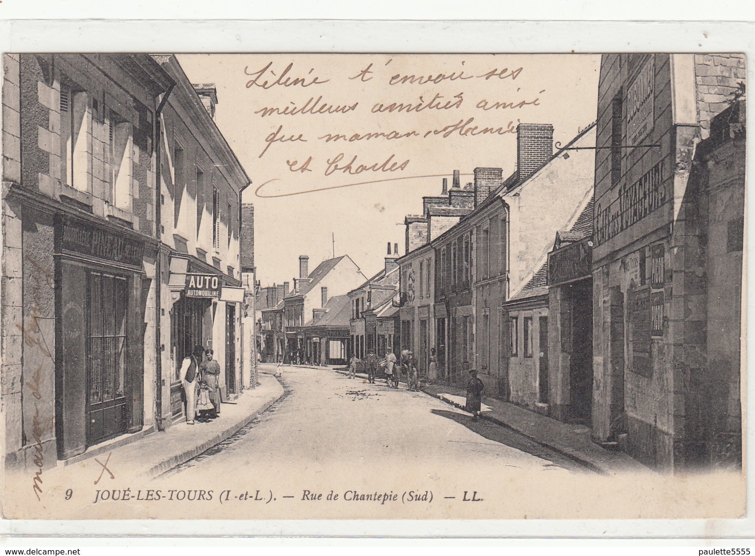 CPA- JOUE-LES-TOURS- Rue De Chantepie (sud) -animée Magasins Auto- Dép37- 2scans - Autres & Non Classés