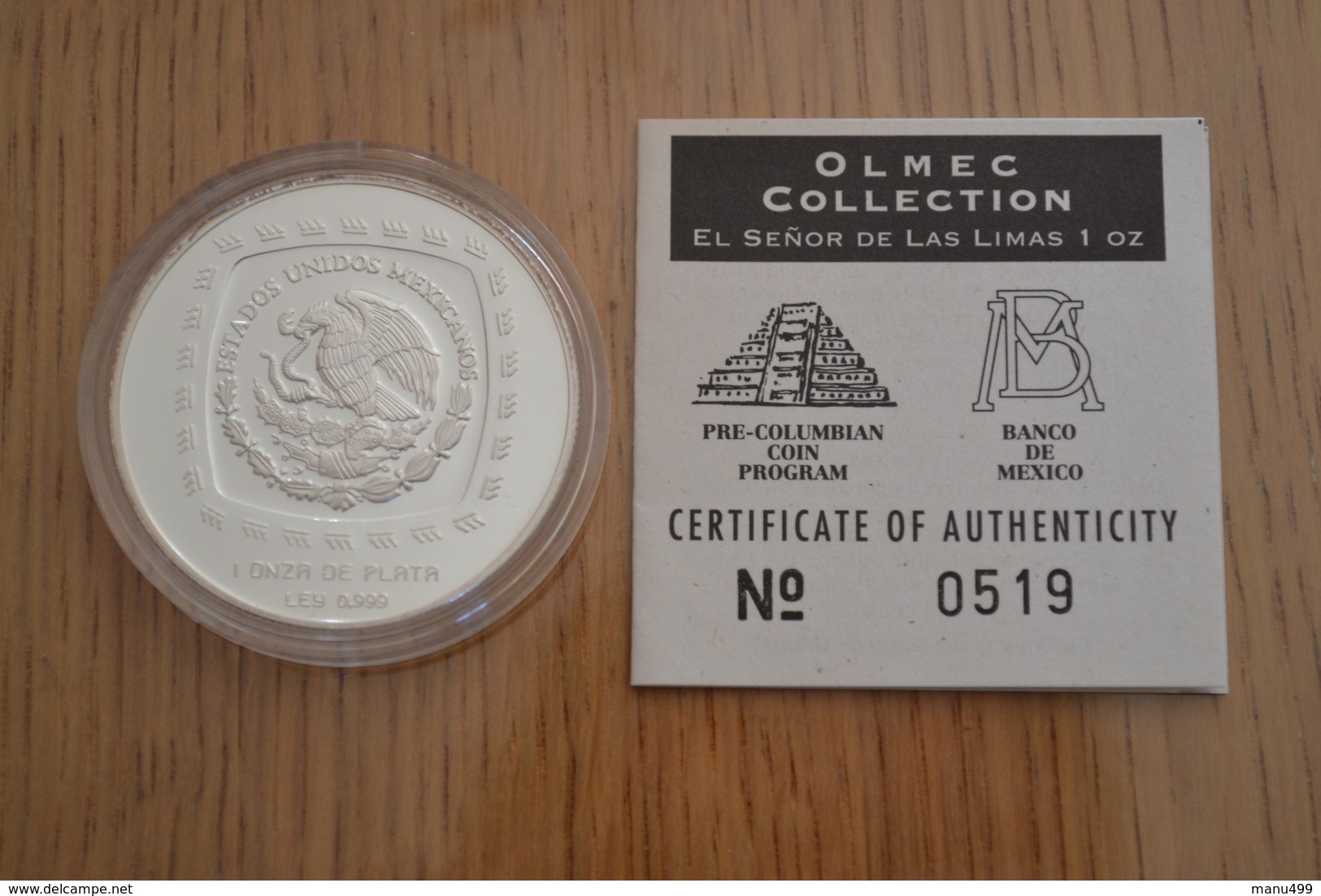 1996 Mexico 1 Oz Silver 5 Pesos Señor Las Limas - Messico