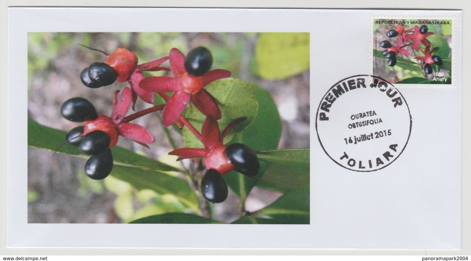 Madagascar Madagaskar 2014 / 2015 FDC 1er Jour Mi. 2683/2684 Fleurs Flowers Blüten Hildegardia Ouratea Flore Flora - Orchids