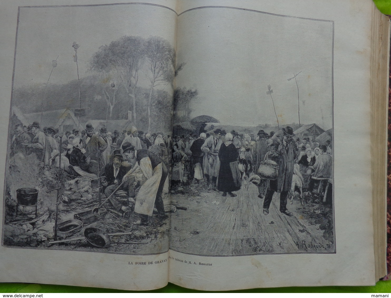 Reliure du journal "LA FAMILLE" ’année 1901 / Belles Gravures de Mode et Illustrations par RABIER