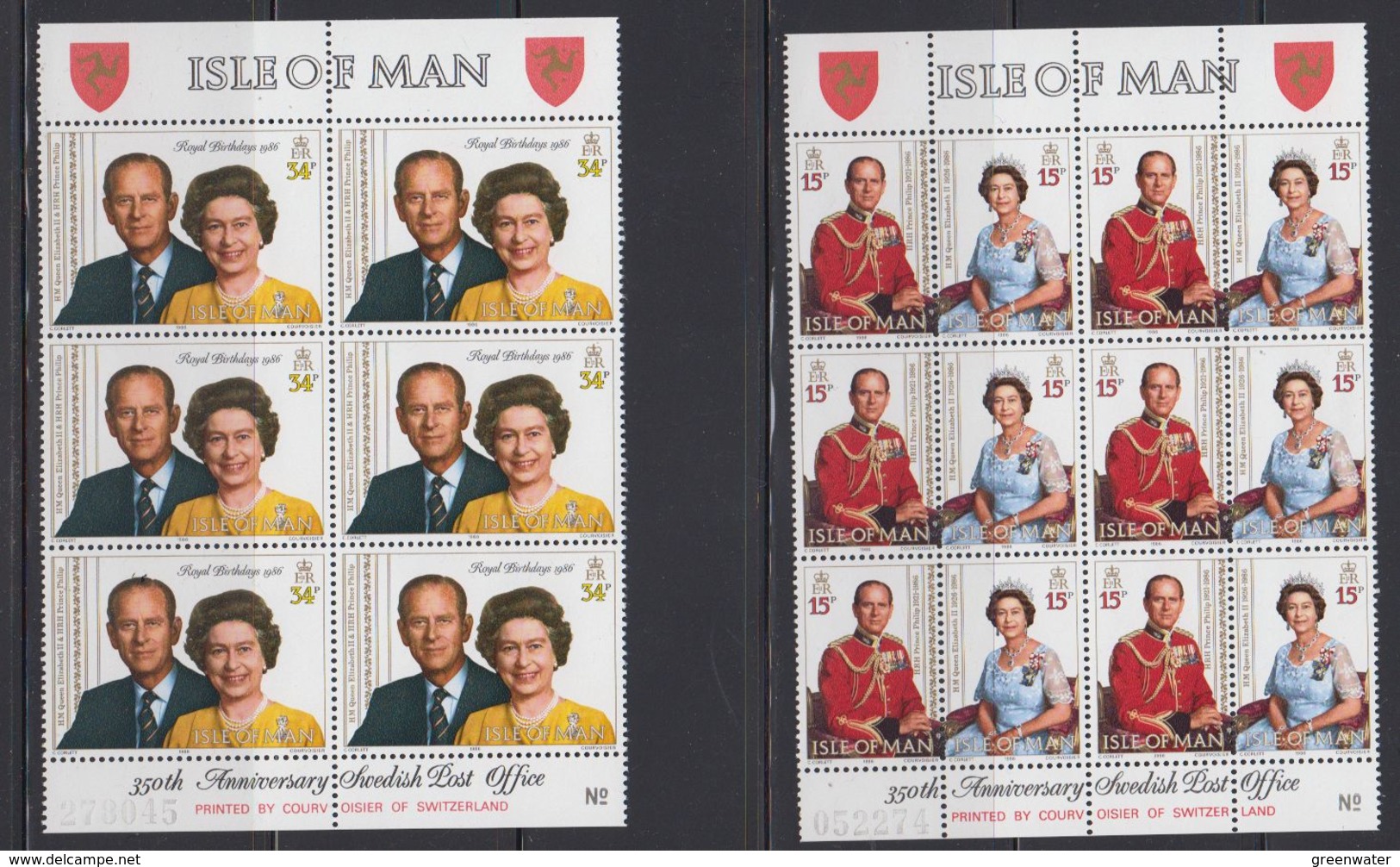 Isle Of Man 1986 Royal Birthdays 6x3v ** Mnh (40933L) - Man (Eiland)