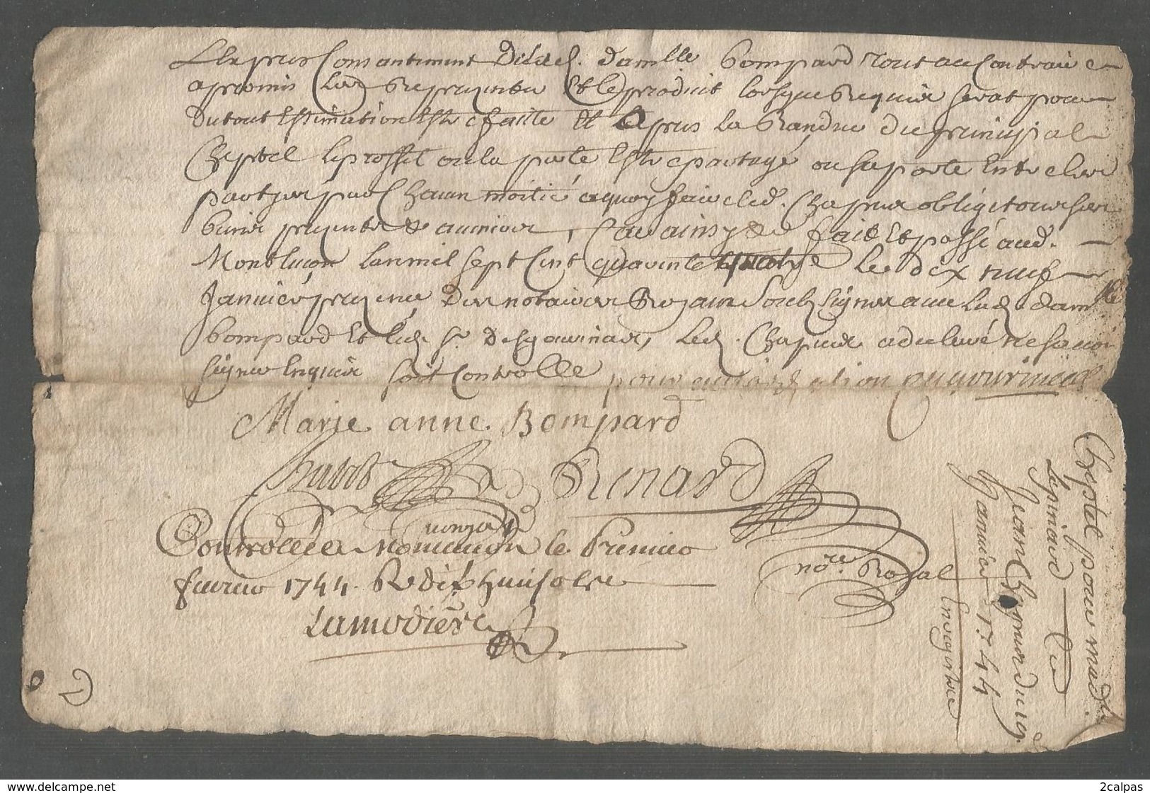 cachets generalité - lot de 4 documents de 1702 ; 1702 , 1713 , 1744 - allier - montluçon - saint victor -