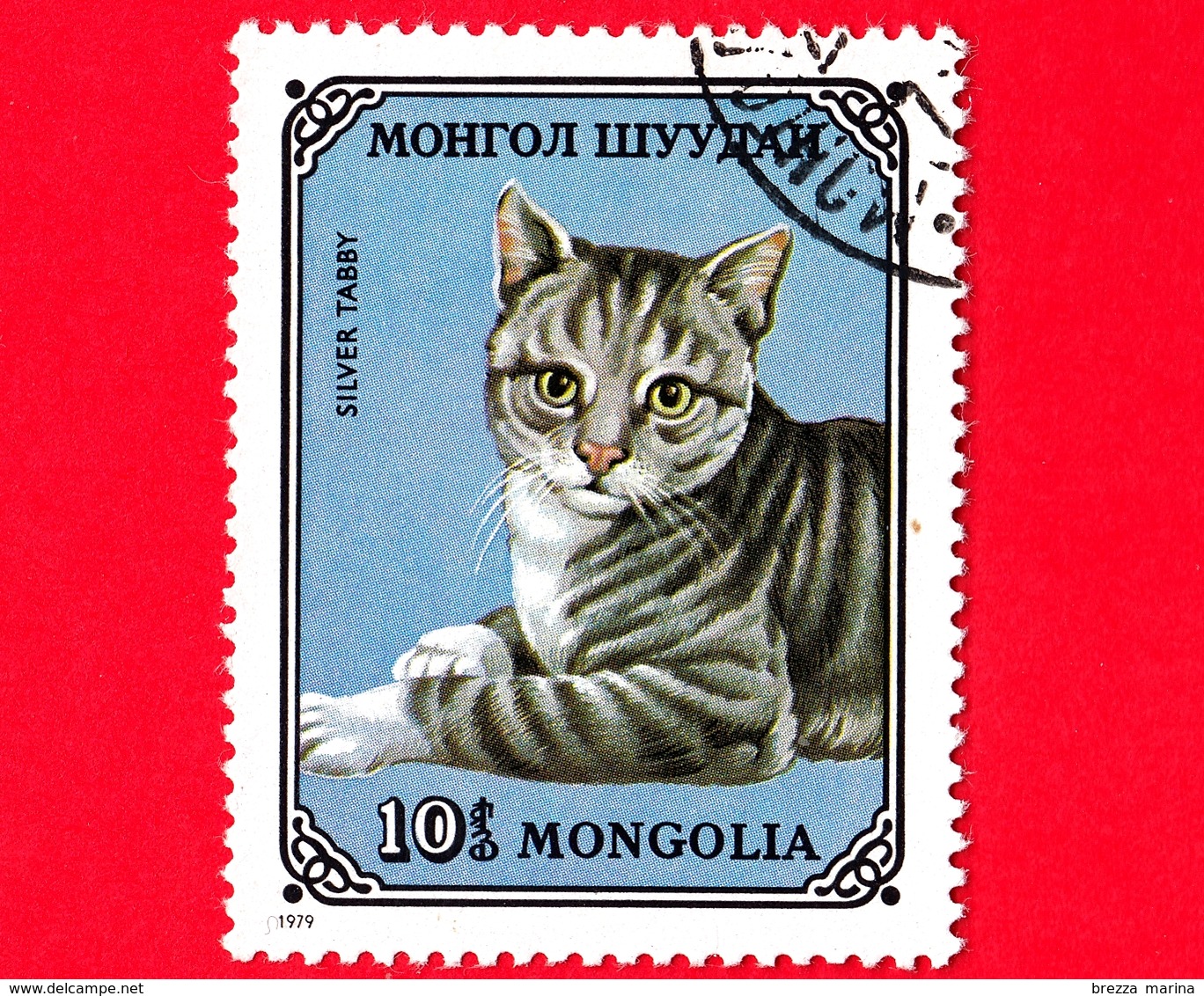 MONGOLIA - Usato - 1979 - Gatti Domestici - Silver Tabby (Felis Silvestris Catus) - 10 - Mongolia