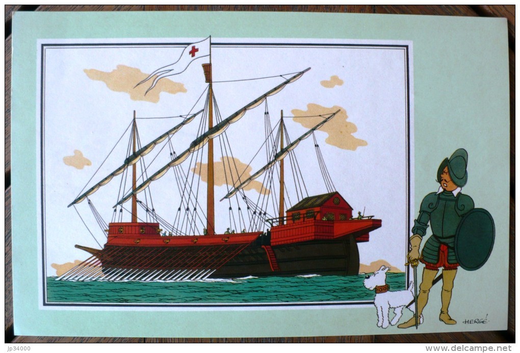 Voir Et Savoir Par Hergé - MARINE - Origine A 1700 - Série 7 - N° 34. Dargaud - 12,5 X 19,5 Cm. (photo Contractuelle) - Chromos