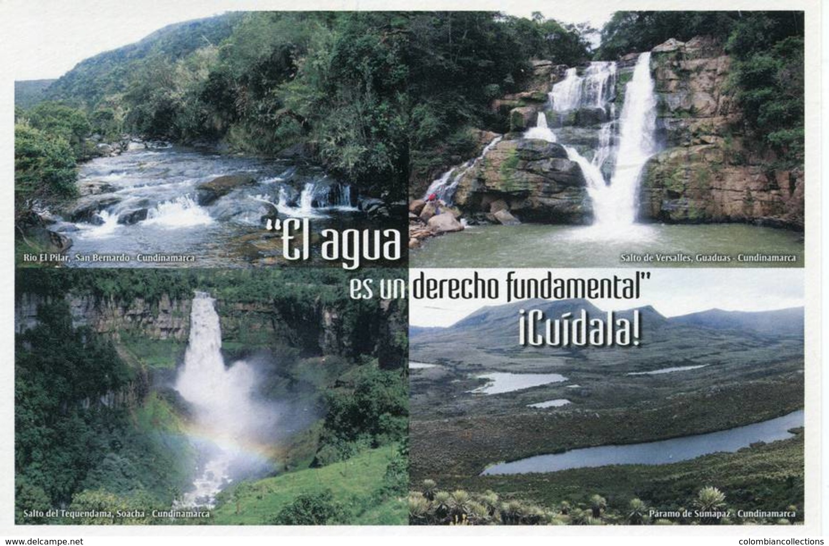 Lote PEP987, Colombia, 2016, Entero Postal, Postal Stationary, Dia Del Agua, Water Fall, Postcard - Colombia