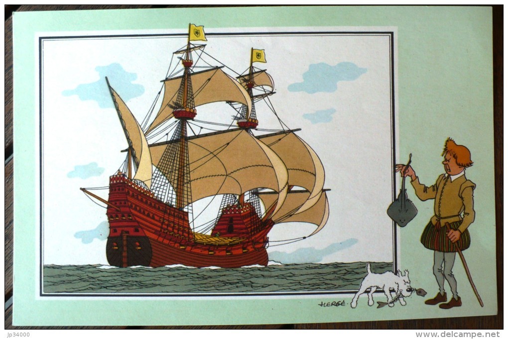 Voir Et Savoir Par Hergé - MARINE - Origine A 1700 - Série 8 - N°31. Dargaud - 12,5 X 19,5 Cm. (photo Contractuelle) - Chromos