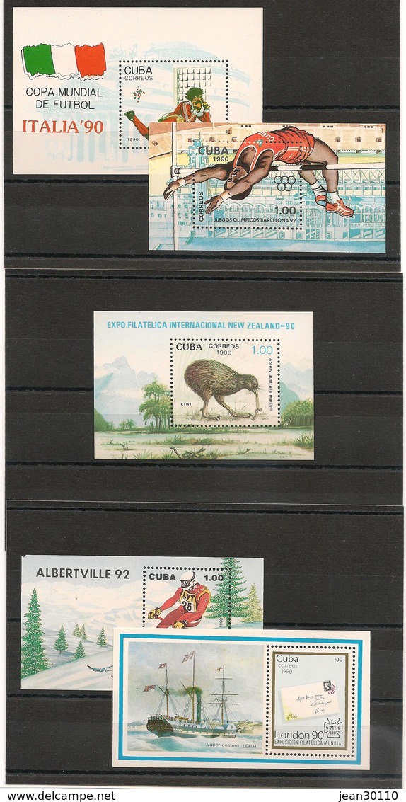 CUBA Année 1990 Blocs N°Y/T : 117/121** Côte: 23,50 € - Ungebraucht