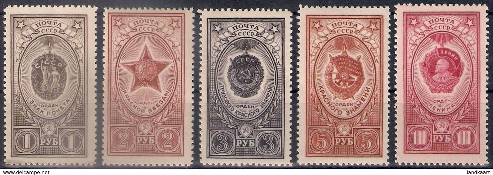 Russia 1952, Michel Nr 1653-57, MNH OG - Ongebruikt