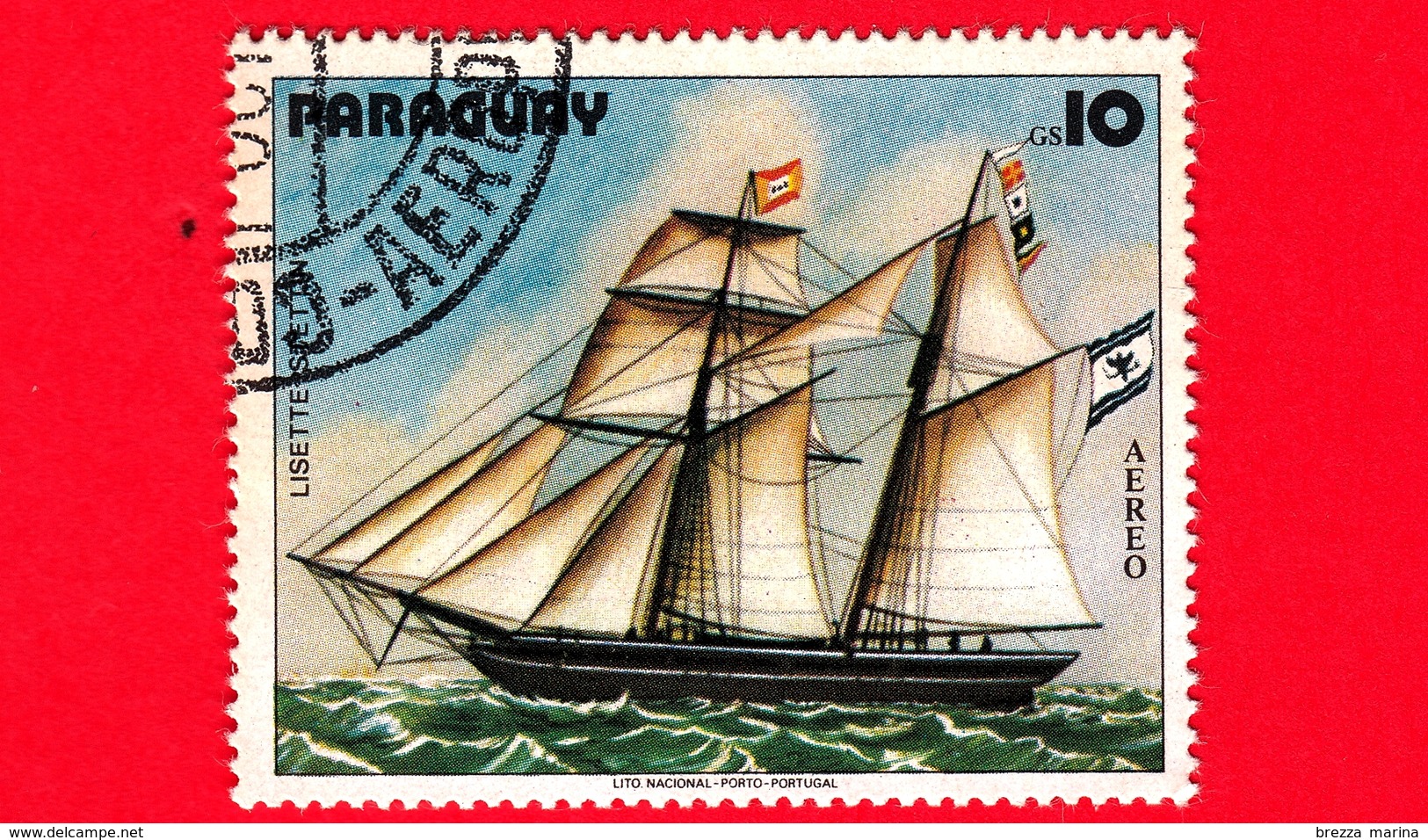 PARAGUAY - Usato - 1979 - Dipinti Di Barche A Vela - Navi - Velieri - Ship - Saver "Lisette" - 10 - Paraguay