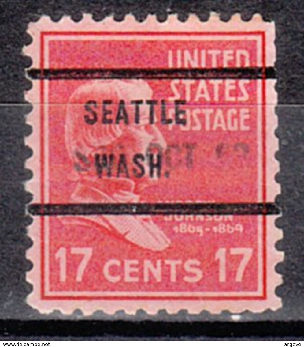 USA Precancel Vorausentwertung Preo, Bureau Washington, Seattle 822-71 Dated, Perf. Not Perfect - Vorausentwertungen