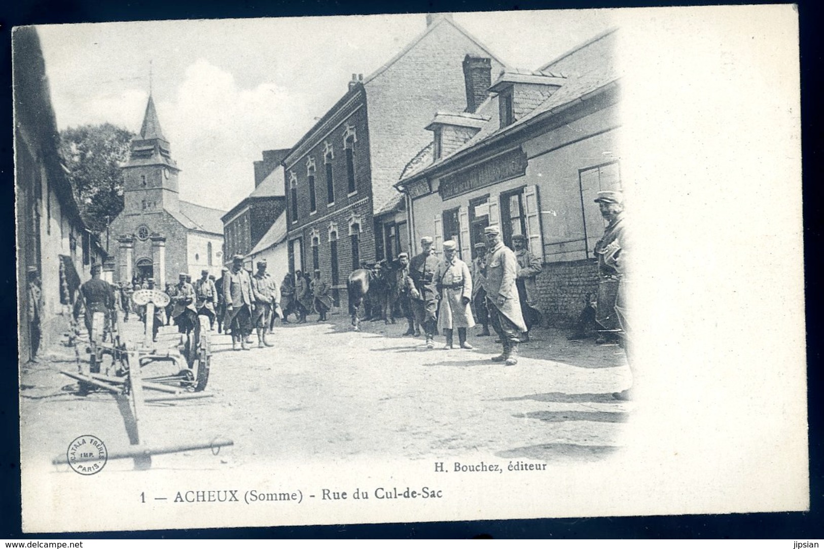 Cpa Du 80 Acheux Rue Du Cul De Sac    SEPT18-39 - Acheux En Amienois