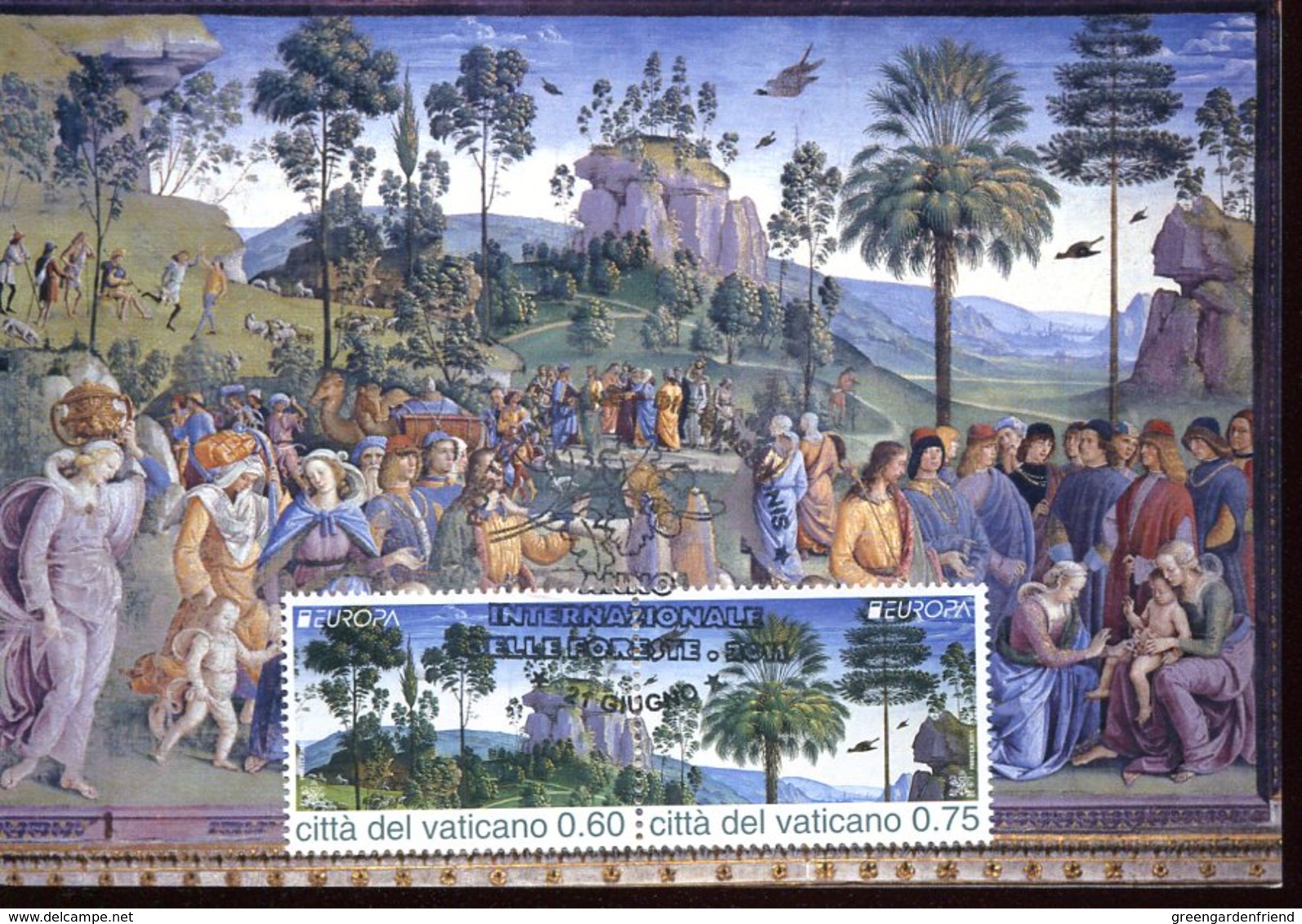 38932 Vaticano, Maximum  2011, Painting Of  Perugino In The Sixtine Chapel,showing Moses Journey In Egypt - Other & Unclassified