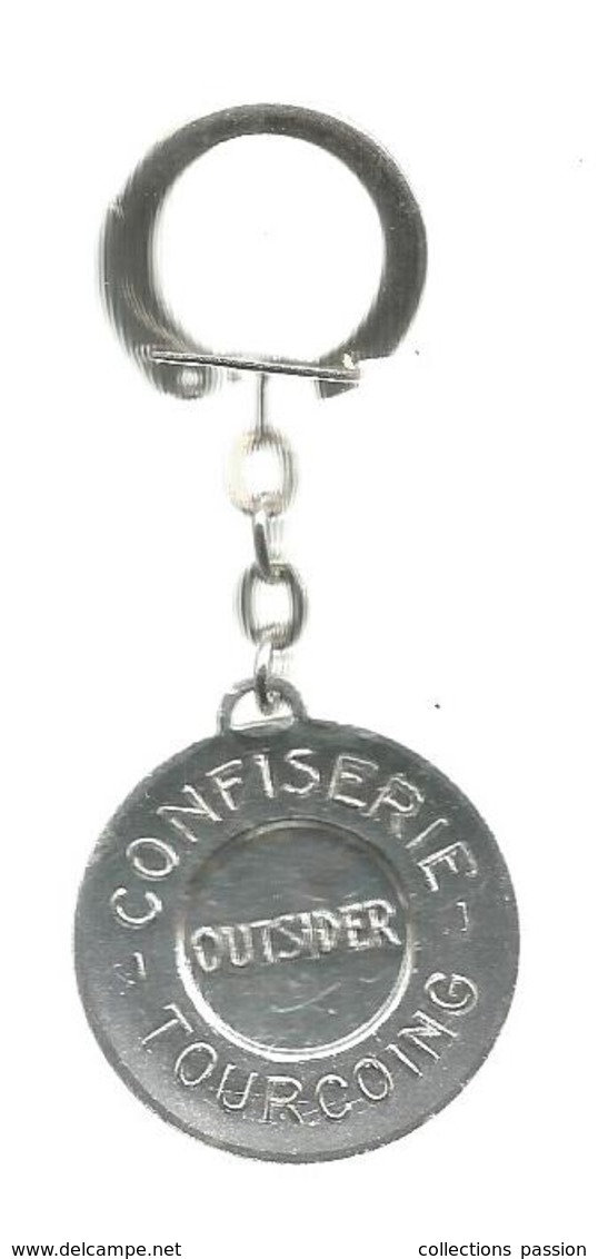 Porte Clefs, Clés, Confiserie OUTSIDER , TOURCOING, 2 Scans ,  Frais Fr 1.95 E - Porte-clefs