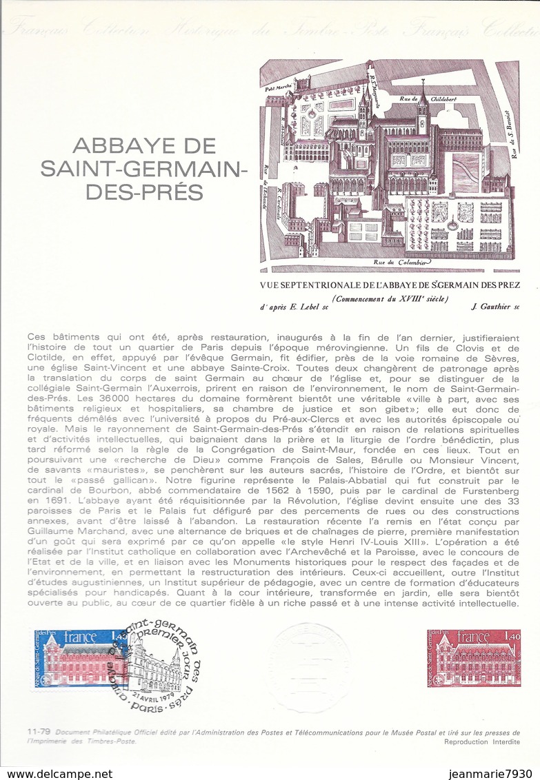 DOCUMENT OFFICIEL 11-79  SAINT GERMAIN DES PRES - COTE 2009 = 8.00 € - Postdokumente