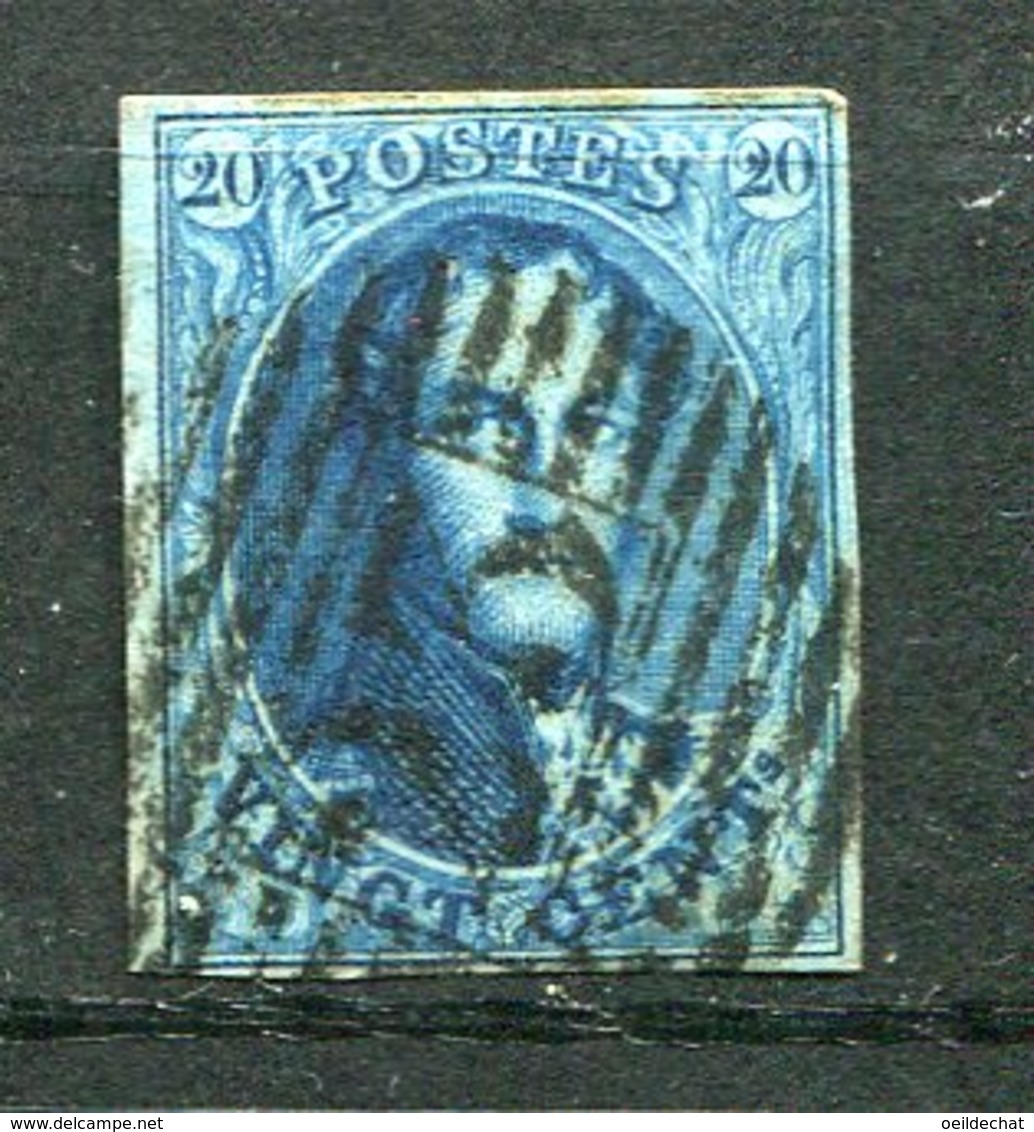 9125  BELGIQUE N°11a°  20c. Bleu (Médaillon Aplati)  Léopold 1er   1858-61   B/TB - 1858-1862 Médaillons (9/12)