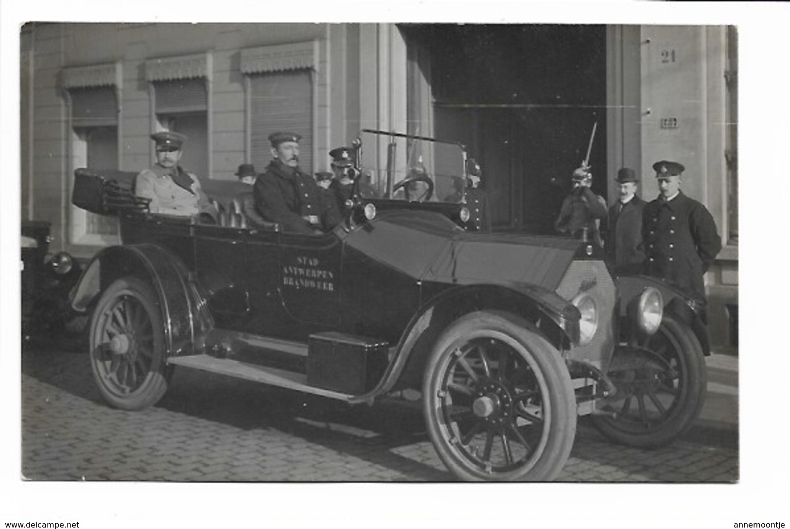 Antwerpen - Automobiel Brandweer Stad Antwerpen - Fotokaart WO 1. - Antwerpen